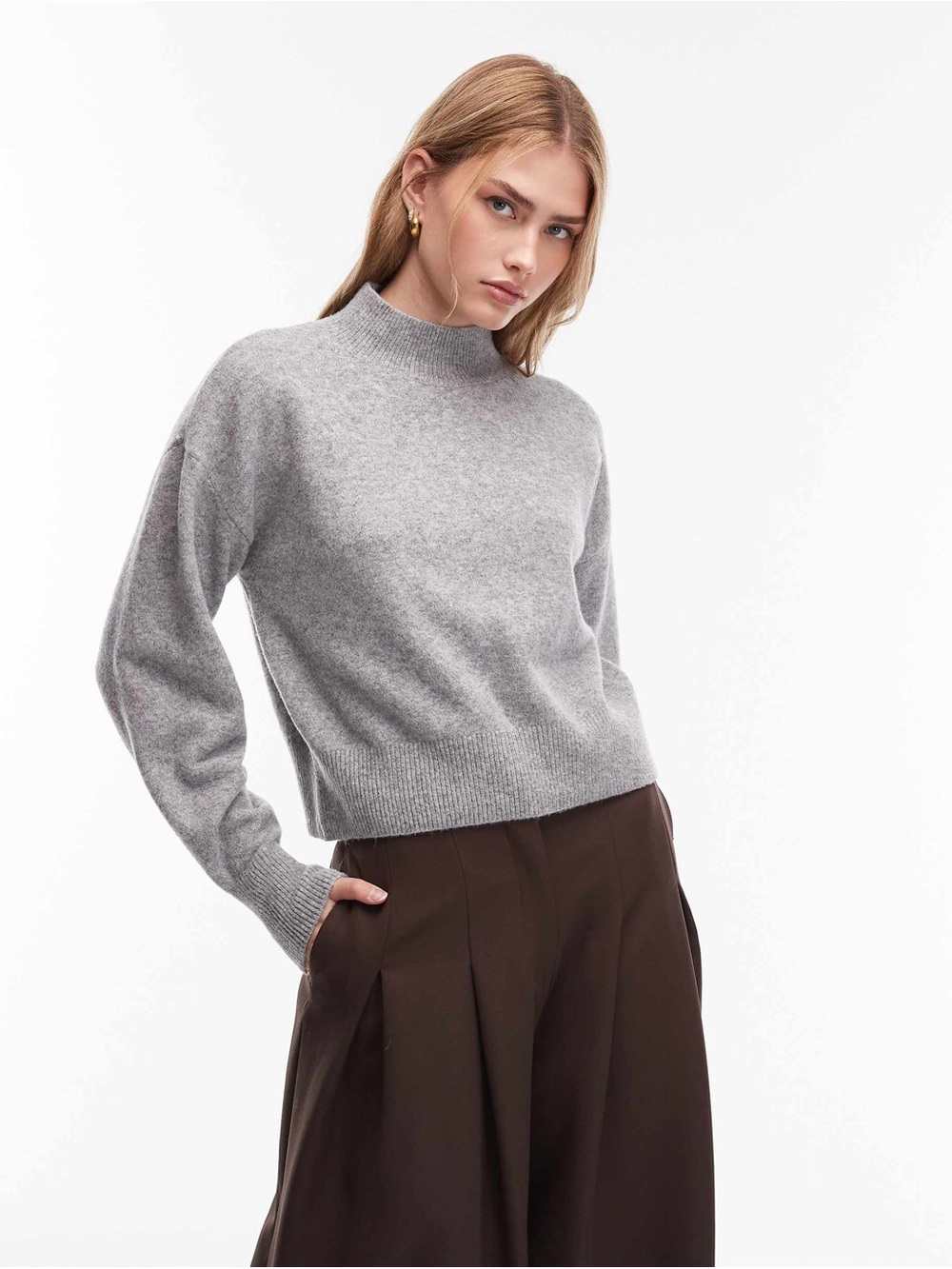 EVERLANE 100% Cashmere Mock Neck Pullover Sweater Sz X-Small